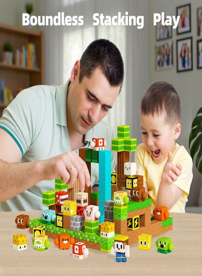 GobiDex 108PCS Magnetic Building Blocks with Rotatable Figures and Animals, Kids Game-Based STEM Learning Educational Sensory Toys for Boys and Girls, Great for Birthday - Image 4
